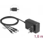DeLOCK 41467 Fuente de alimentación externa 12V 3A 36W, DC 3,5x1,35/5,5x2,1/5,5x2,5 mm