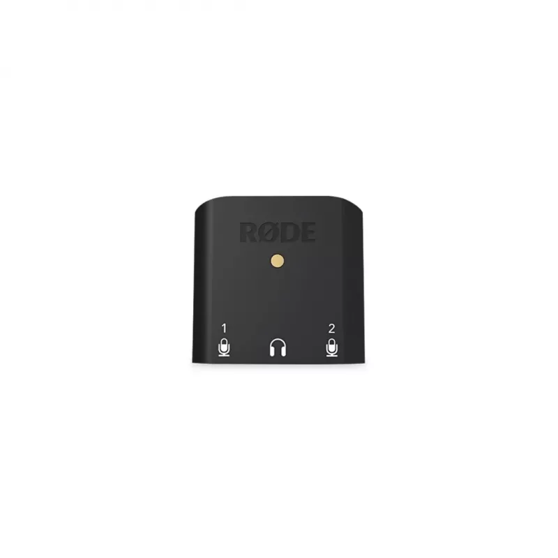 RØDE AI-Micro interfaz de audio móvil, 2x entradas TRS/TRRS de 3,5 mm, salida de auriculares de 3,5 mm, USB-C, negra