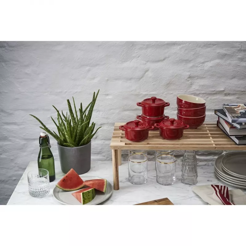 Staub Mini Cocotte Redonda, 4 uds. - 200 ml, Rojo