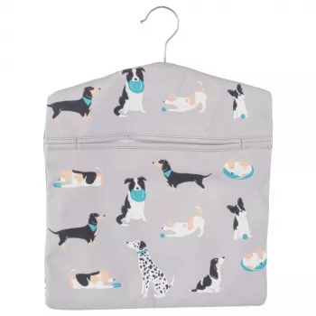 Bolsa para pinzas de ropa Beldray LA032005DFEU7 con motivo de perro, almacenaje de tela de pared
