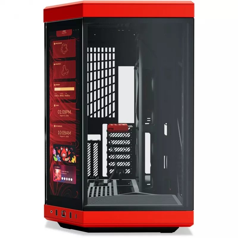 HYTE Y70 Touch Infinite Midi Tower Negro, color cereza