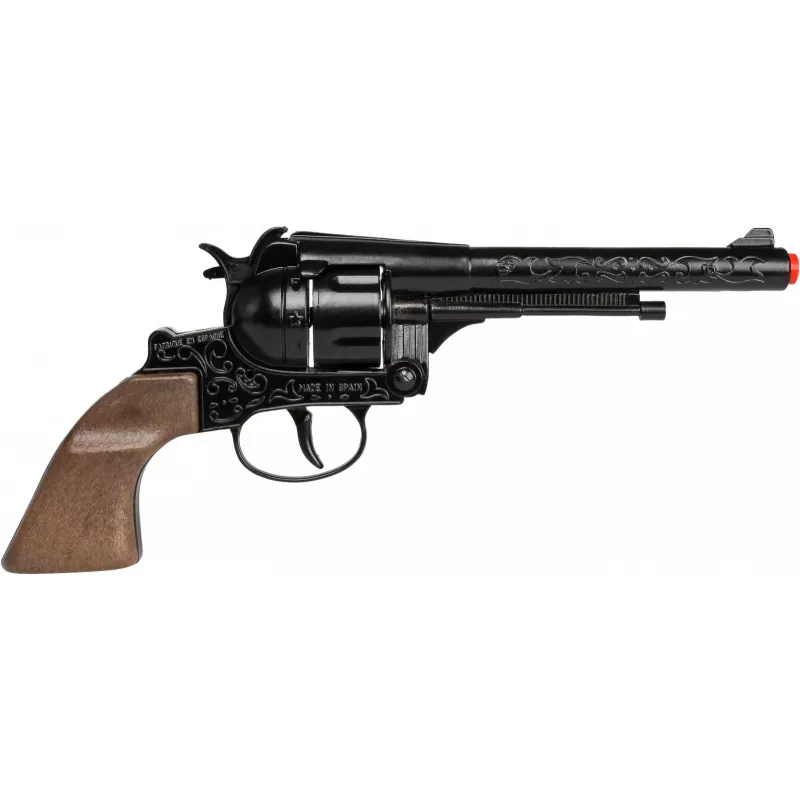 Revólver cowboy de metal Pulio Gonher — revólver de juguete de pistón de metal modelo 155122/6