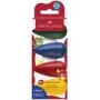 Tiza de escribir Faber-Castell 120408 Azul Verde Rojo Amarillo 4 uds.