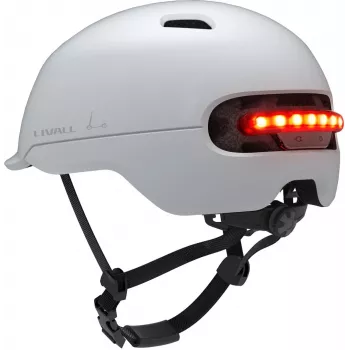Casco abierto Livall C20 Blanco Construcción de carcasa rígida