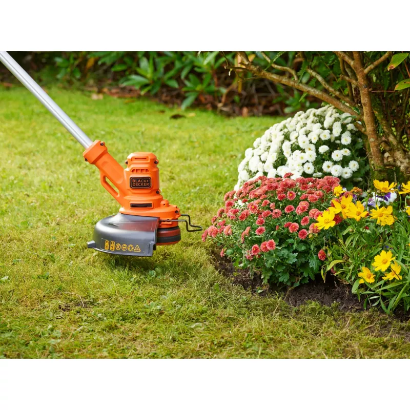 Black & Decker BESTA525-QS, desbrozadora, 25 cm, hilo de nailon, mango en D, 1,6 mm, 10 m