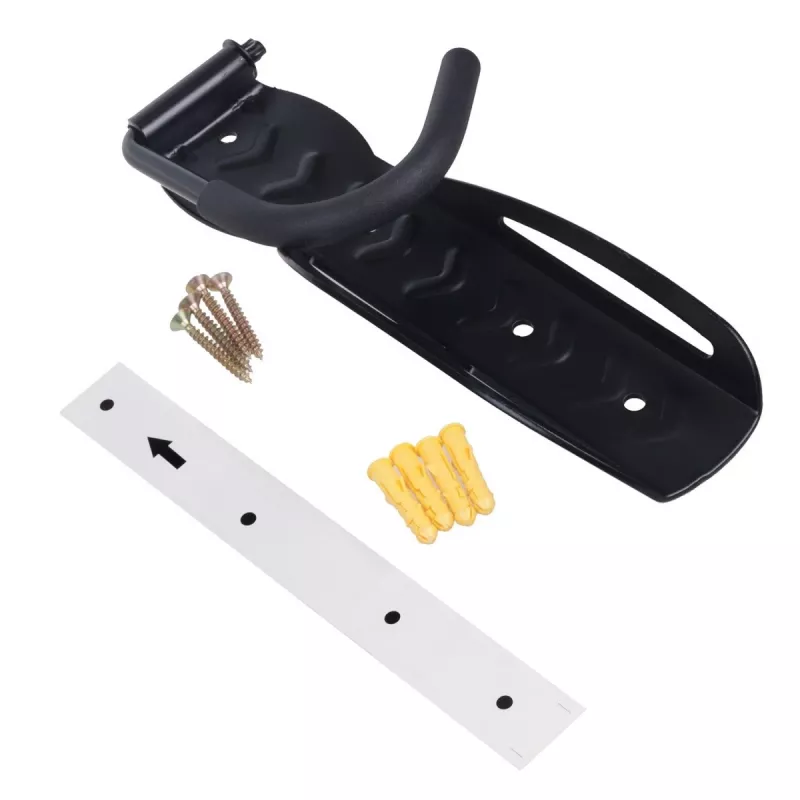 Soporte de bicicleta de pared MACLEAN MC-432, soporte vertical para bicicleta, ancho ajustable, carga máx. 30 kg, negro