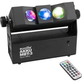 EUROLITE AKKU MBT-3 Spot MK2, foco LED de 3W alimentado por batería
