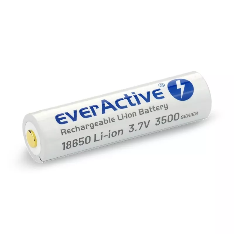 Batería Li-Ion 18650 3,7V everActive 3500mAh (1 ud.) micro-USB con protección
