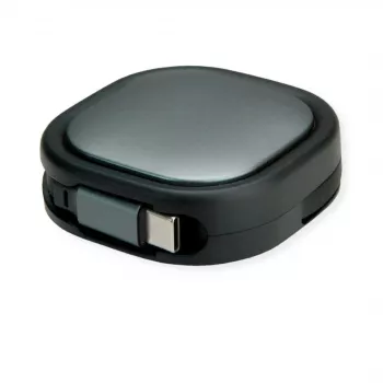Cable enrollable USB2.0 ROLINE C-C ST/ST 1,2m – cable – digital/datos (11.02.8420)