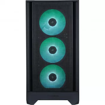 Caja PC Silentware Flow 110 A-RGB negra — caja mid-tower, panel lateral de cristal templado