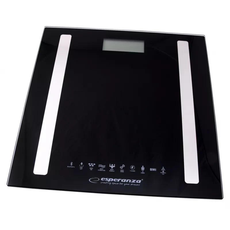 Esperanza EBS016K báscula de baño báscula de baño electrónica cuadrada negra