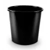 Papelera Forpus, 11 l, negro, plástico