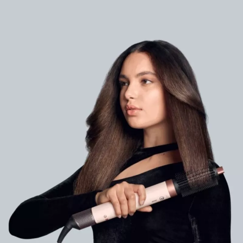 Airwrap Co-anda2x Straight + Wavy, multistyler crema/oro rosa, Bluetooth, 1.700 vatios (embalaje dañado)