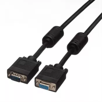 ROLINE Cable VGA HD15 macho - hembra con núcleo de ferrita 3,0m (11.04.5353)