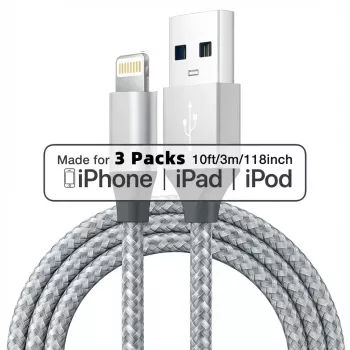 ROLINE - cable de carga/datos para iPad/iPhone/iPod - Lightning / USB - USB Type-A, 4 polos (M) - Lightning (M) - 1 m - apantallado - (USB/USB 2.0) - blanco (Pa