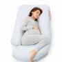 Momcozy PP101 cojín de embarazo en forma de U, terciopelo gris oscuro