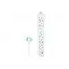 Extensión de alimentación LogiLink LPS271 1.5m 6 Tomas de CA Interior Blanco