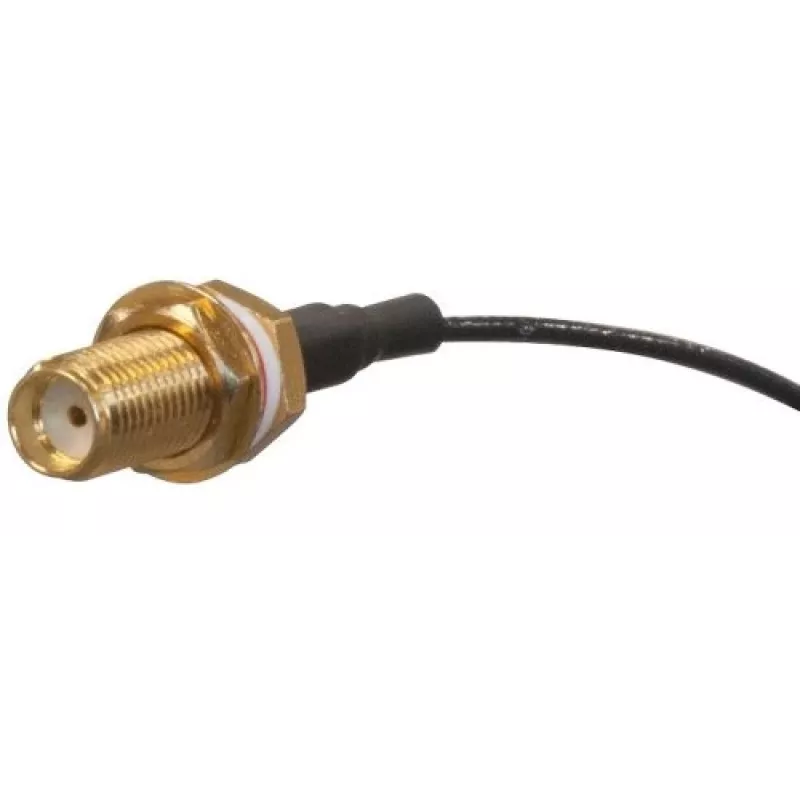 Cable coaxial MikroTik ACSMAUFL conector hembra SMA recto de 1 m negro