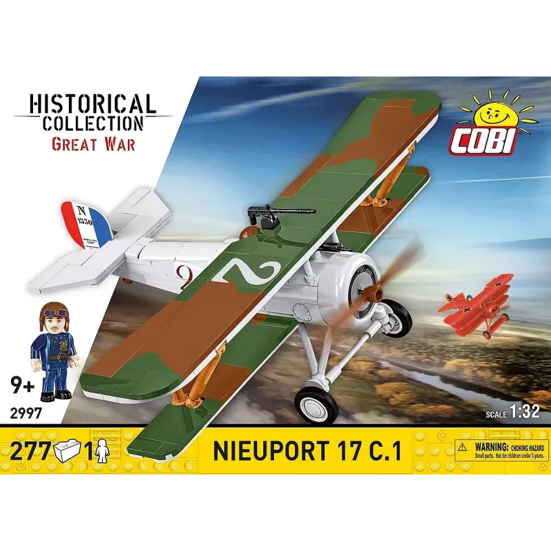 Set de construcción Cobi Blocks Nieuport 17 C.1 277 piezas — maqueta de avión, set de bloques coleccionable