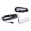 Luz LED para estante cama meble 2LED azul, rectangular, montaje en superficie, transparente/negro