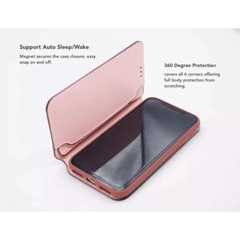 Funda tipo folio VixFox para iPhone 7/8 — rosa, funda protectora tipo folio
