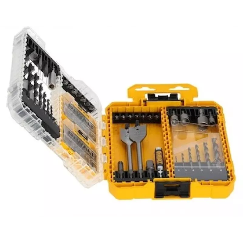 Set de DeWalt con 100 tornillos Pozidriv – juego de fijación, tamaños surtidos para aplicaciones en madera y metal
