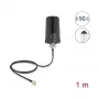 Antena externa DELOCK 81473 — 5G LTE, GNSS, Wi‑Fi 6, conector SMA, ganancia 1,1–4,0 dBi, omnidireccional