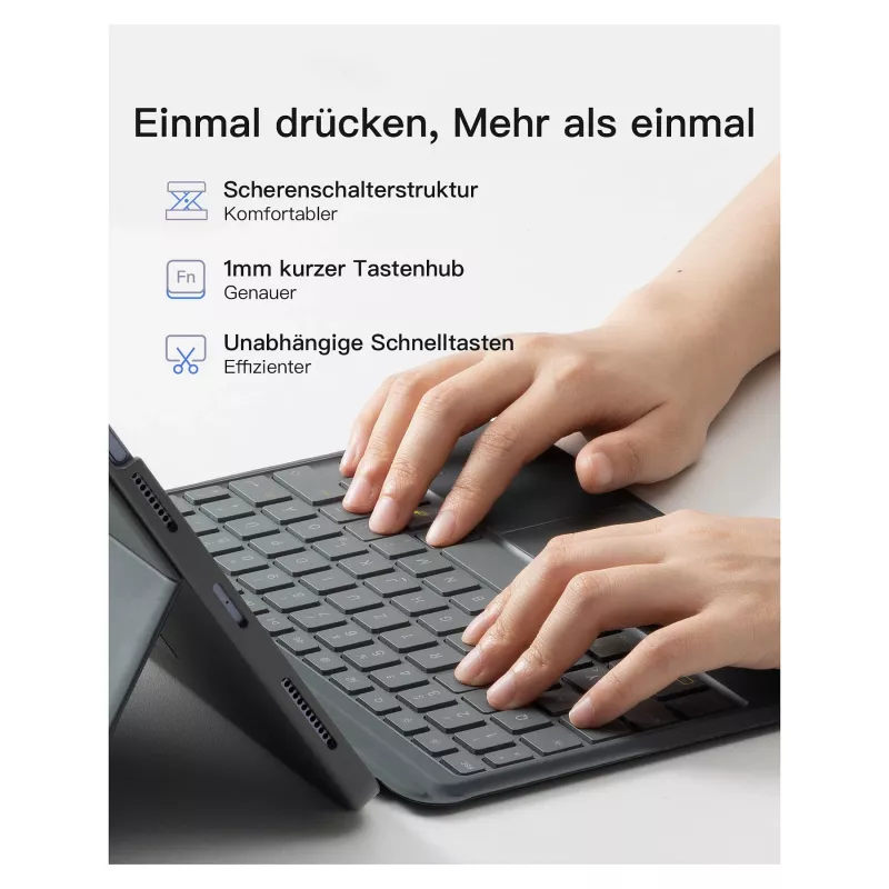 inateck teclado iPad 11 iPad 10. Gen. Kom. QWERTZ gris