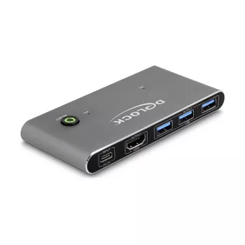 Conmutador KVM DeLOCK HDMI 8K 60 Hz con USB 5 Gbit/s