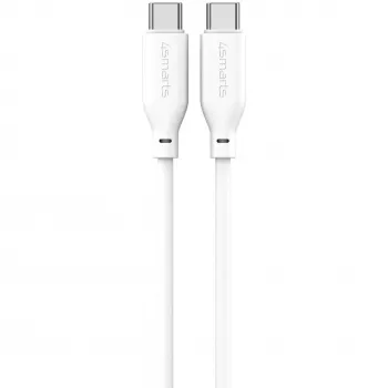 Cable de silicona 4smarts USB-C / USB-C High Flex 60W 1,5 m blanco