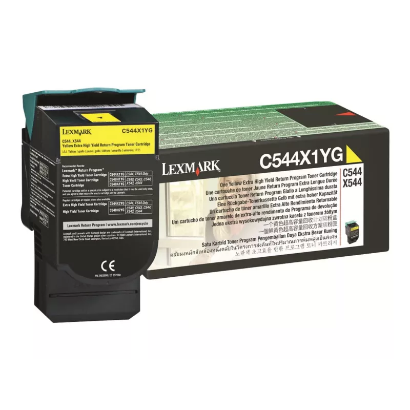 Lexmark - Cartucho de tóner - Muy alto rendimiento - 1 x amarillo - 4000 páginas - LRP / LCCP (0C544X1YG)