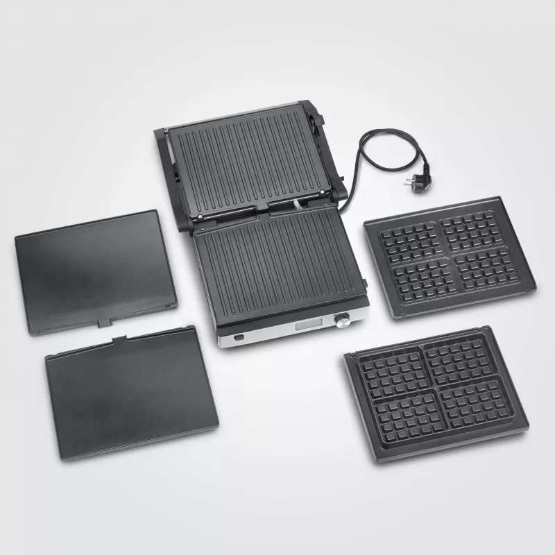 Parrilla de contacto Severin KG 2380 Negro Plata 2000W Acero inoxidable