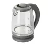 Adler | Hervidor | AD 1286 | Estándar | 2200 W | 2 L | Plástico/Cristal | Base giratoria 360° | Gris/Transparente