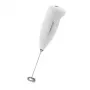 Espumador de leche eléctrico de mano ESPERANZA EKF001W — blanco, batidor de acero inoxidable, a pilas (AA), 215 mm