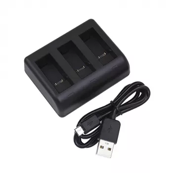 Cargador de batería GoPro AHDBT901, triple