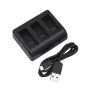 Cargador de batería GoPro AHDBT901, triple