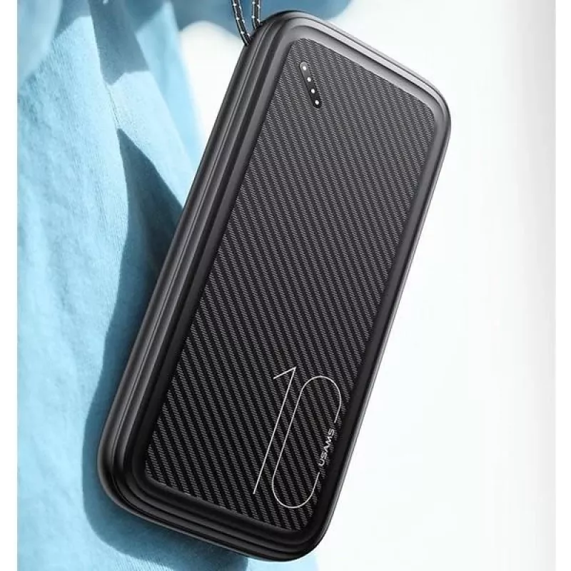 Batería externa portátil USAMS PB56 10000 mAh 2x USB / USB-C / MicroUSB carga rápida