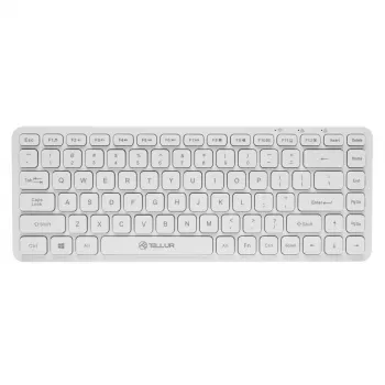 Teclado inalámbrico Tellur TLL491241 Mini blanco — diseño compacto, conexión inalámbrica