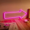 Lámpara de pared flecha de neón MANTA SNL107PK – cartel de flecha LED decorativo rosa