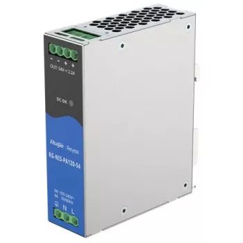 Fuente de alimentación RUIJIE RG-NIS-PA120-54 120W, AC 100–240V, 50/60Hz, -40–70°C, 125×35×110mm, 480g