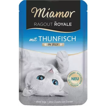 MIAMOR Ragout Royale Atún en gelatina - Alimento húmedo para gatos - 100g