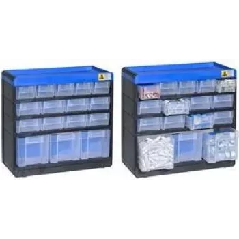 Organizador de piezas pequeñas allit VarioPlus Pro 29/32 An x Al 300 285 — recipientes de almacenamiento modulares