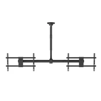 Soporte de techo MACLEAN MC-111 B para dos televisores, carga máx. 2×40 kg, VESA máx. 600×400