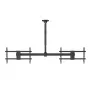 Soporte de techo MACLEAN MC-111 B para dos televisores, carga máx. 2×40 kg, VESA máx. 600×400