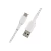 Cable USB Belkin CAB002BT1MWH 1 m USB-A a USB-C blanco