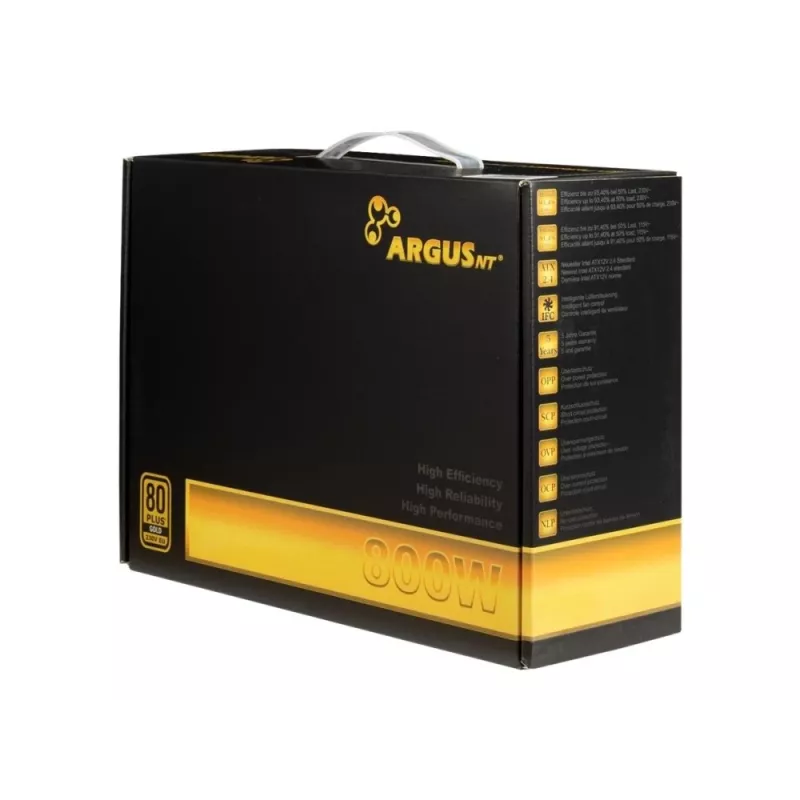 Fuente de alimentación Inter-Tech Argus GPS-800 800W, 80+ Gold, ATX, ventilador de 14cm