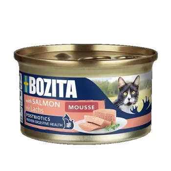 BOZITA Mousse Salmón - Comida húmeda para gatos - 85g