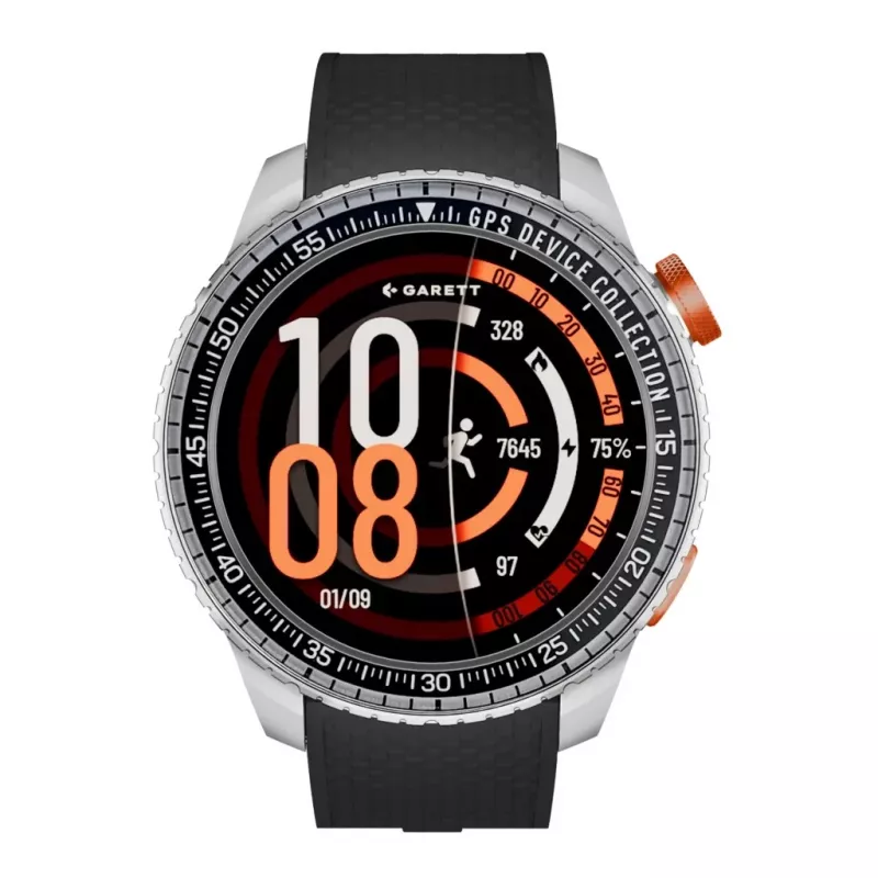 Smartwatch Garett Compass GPS plata — Smartwatch Garett Compass GPS, plata