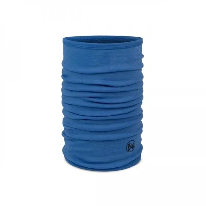 Buff Merino Lightweight Jr Solid braga de cuello de lana merino para niños, azul