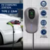 Estación de carga EV QOLTEC 52430 22 kW Wi-Fi RFID trifásica, 32 A, Type 2, IP54